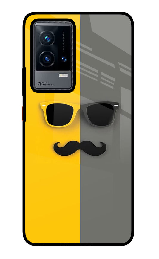 Sunglasses with Mustache iQOO 9 5G Glass Case