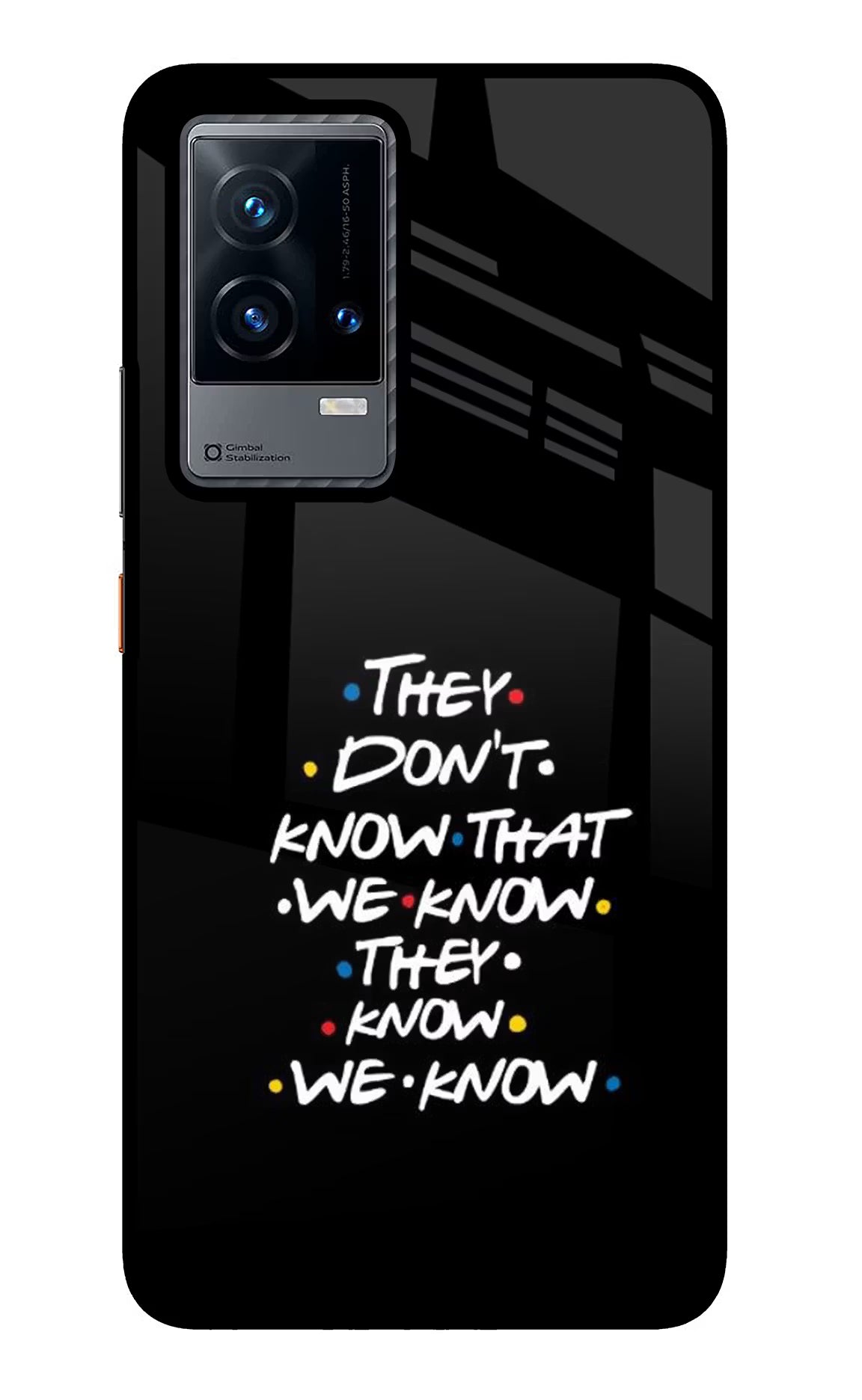 FRIENDS Dialogue iQOO 9 5G Glass Case Back Cover by Casekaro