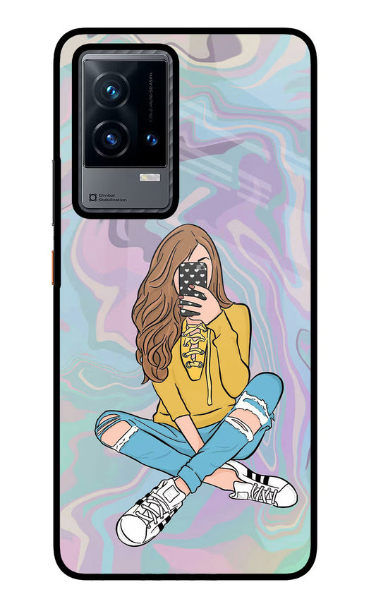 Selfie Girl iQOO 9 5G Glass Case