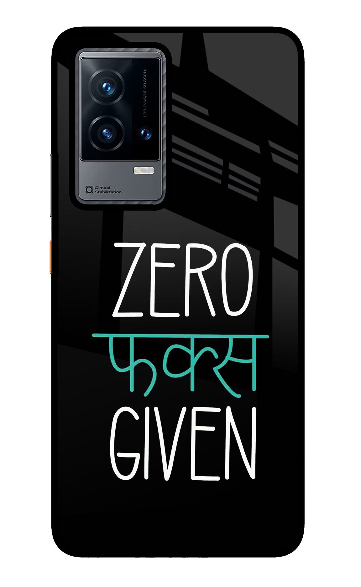 Zero Fucks Given iQOO 9 5G Glass Case Back Cover by Casekaro