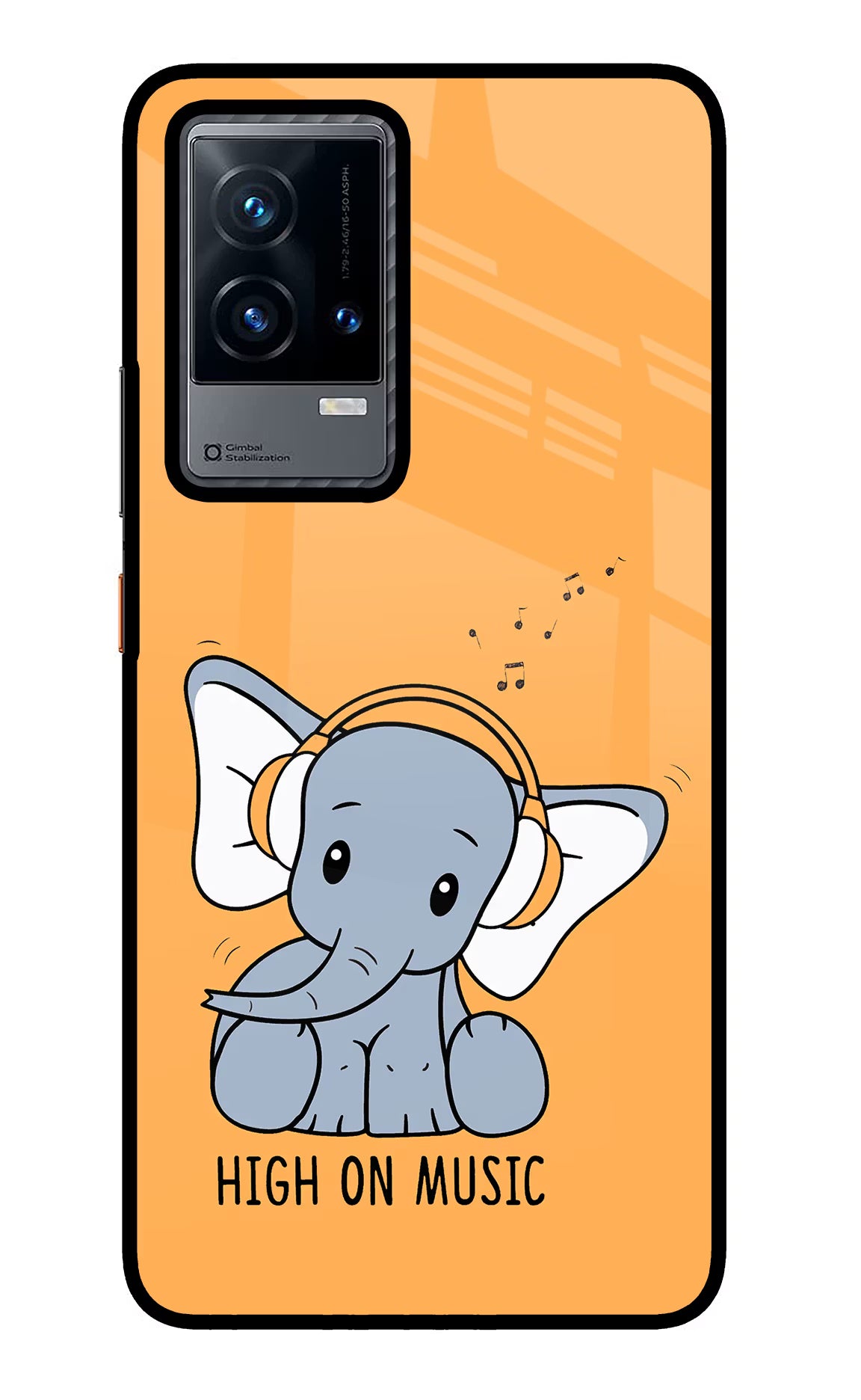 High On Music iQOO 9 5G Glass Case Back Cover by Casekaro