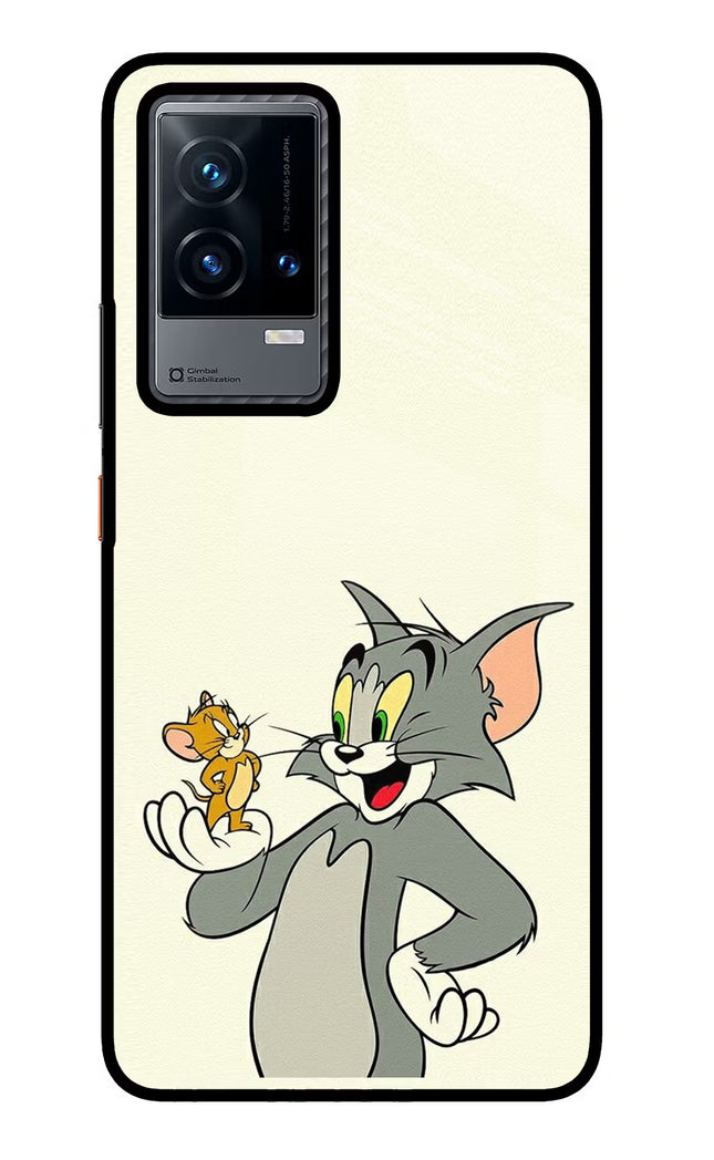 Tom & Jerry iQOO 9 5G Glass Case Back Cover by Casekaro