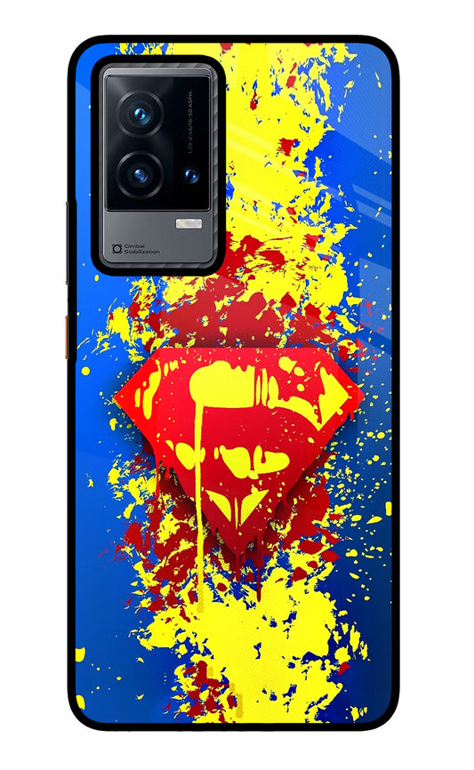 Superman logo iQOO 9 5G Glass Case