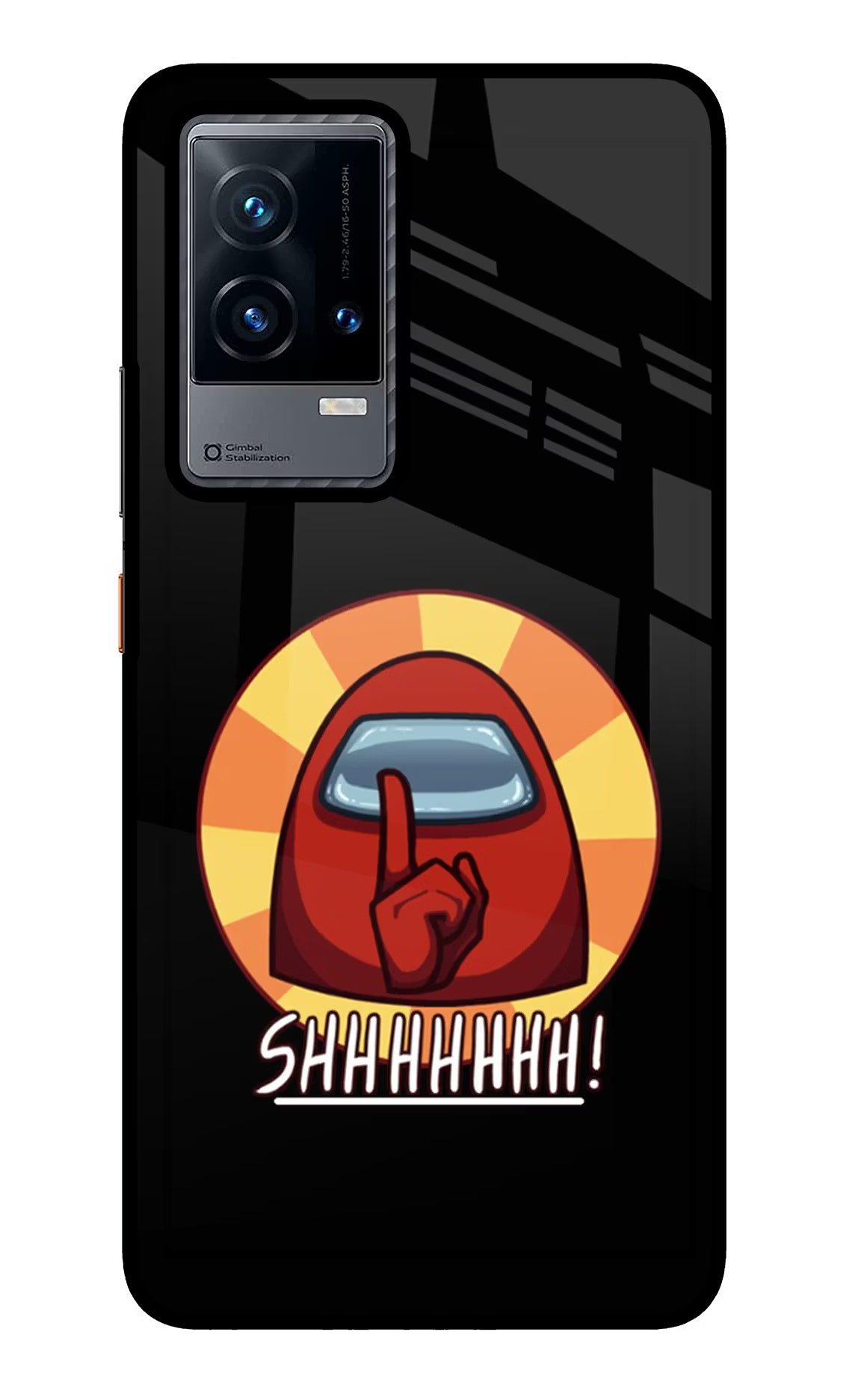 Among Us Shhh! iQOO 9 5G Glass Case Back Cover by Casekaro