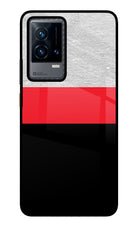 Tri Color Pattern iQOO 9 5G Glass Case