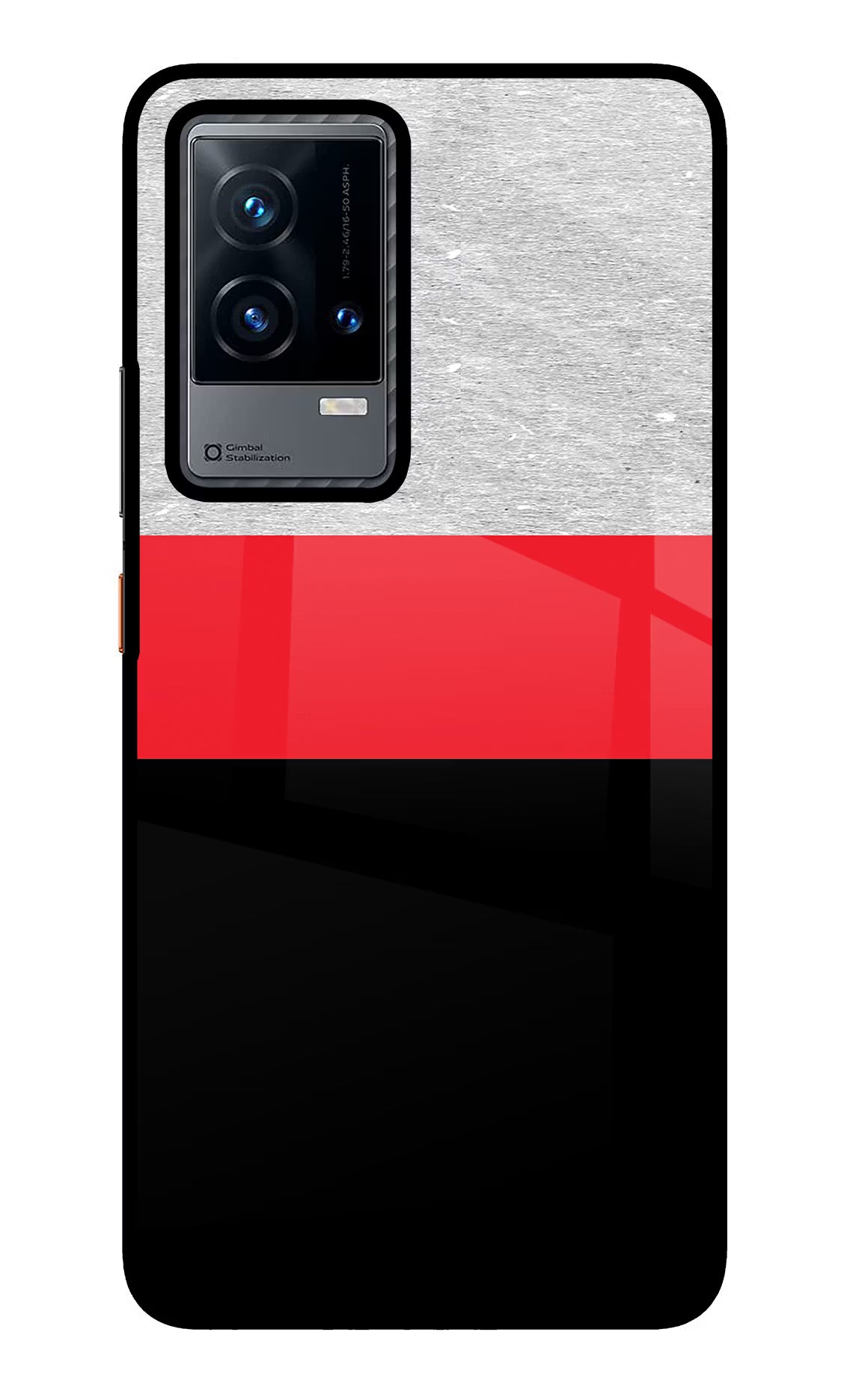 Tri Color Pattern iQOO 9 5G Glass Case Back Cover by Casekaro