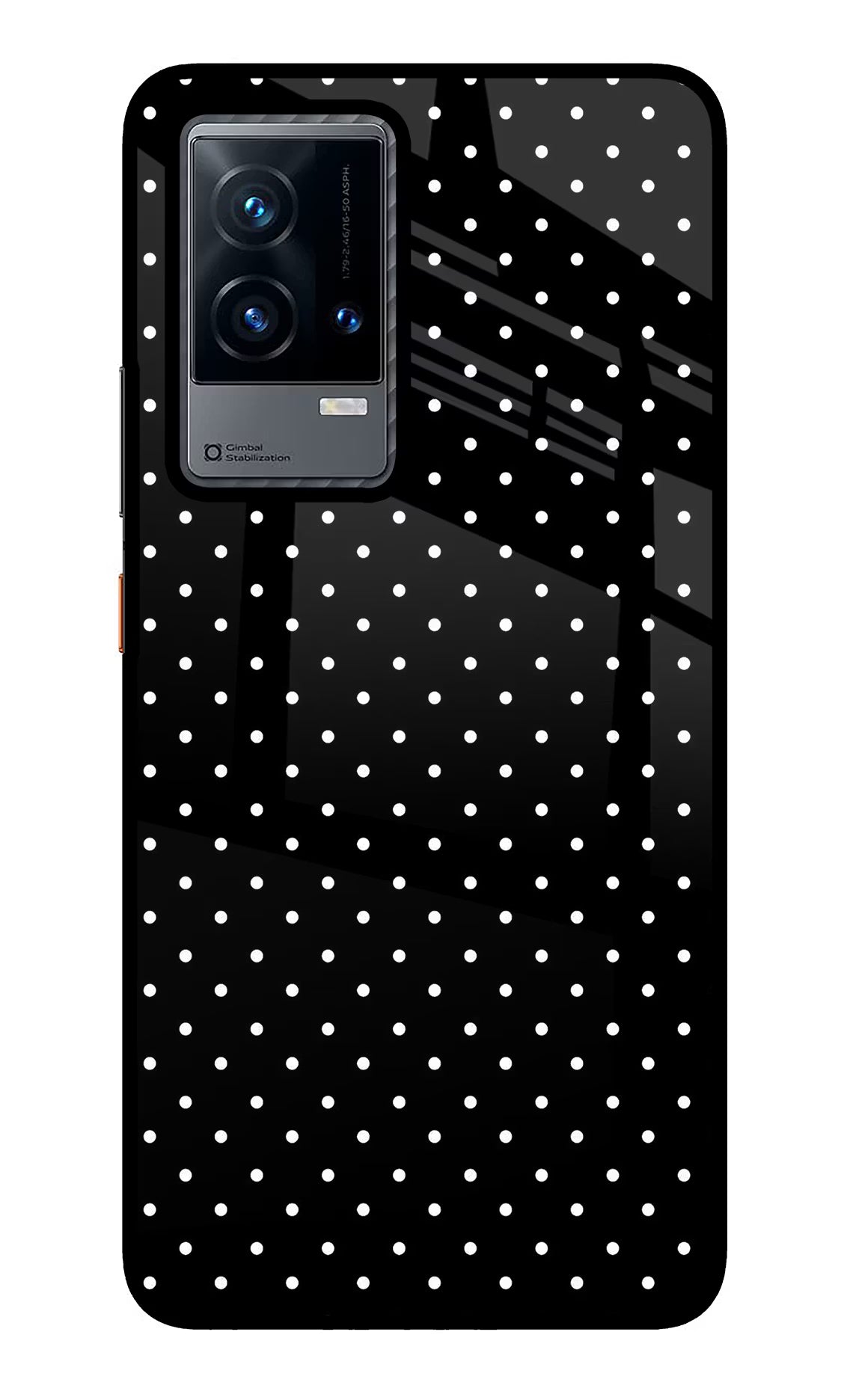White Dots iQOO 9 5G Glass Case Back Cover by Casekaro