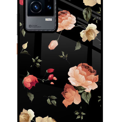 Flowers iQOO 9 5G Glass Case Back Cover by Casekaro