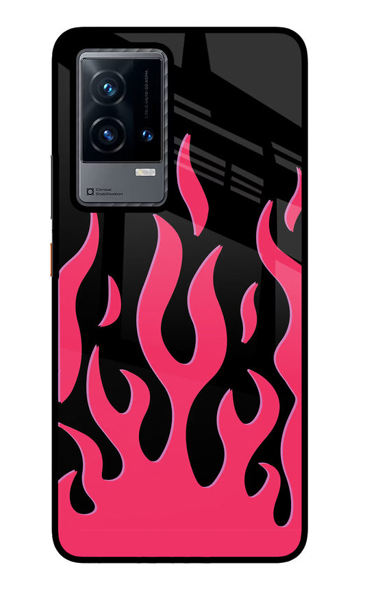 Fire Flames iQOO 9 5G Glass Case