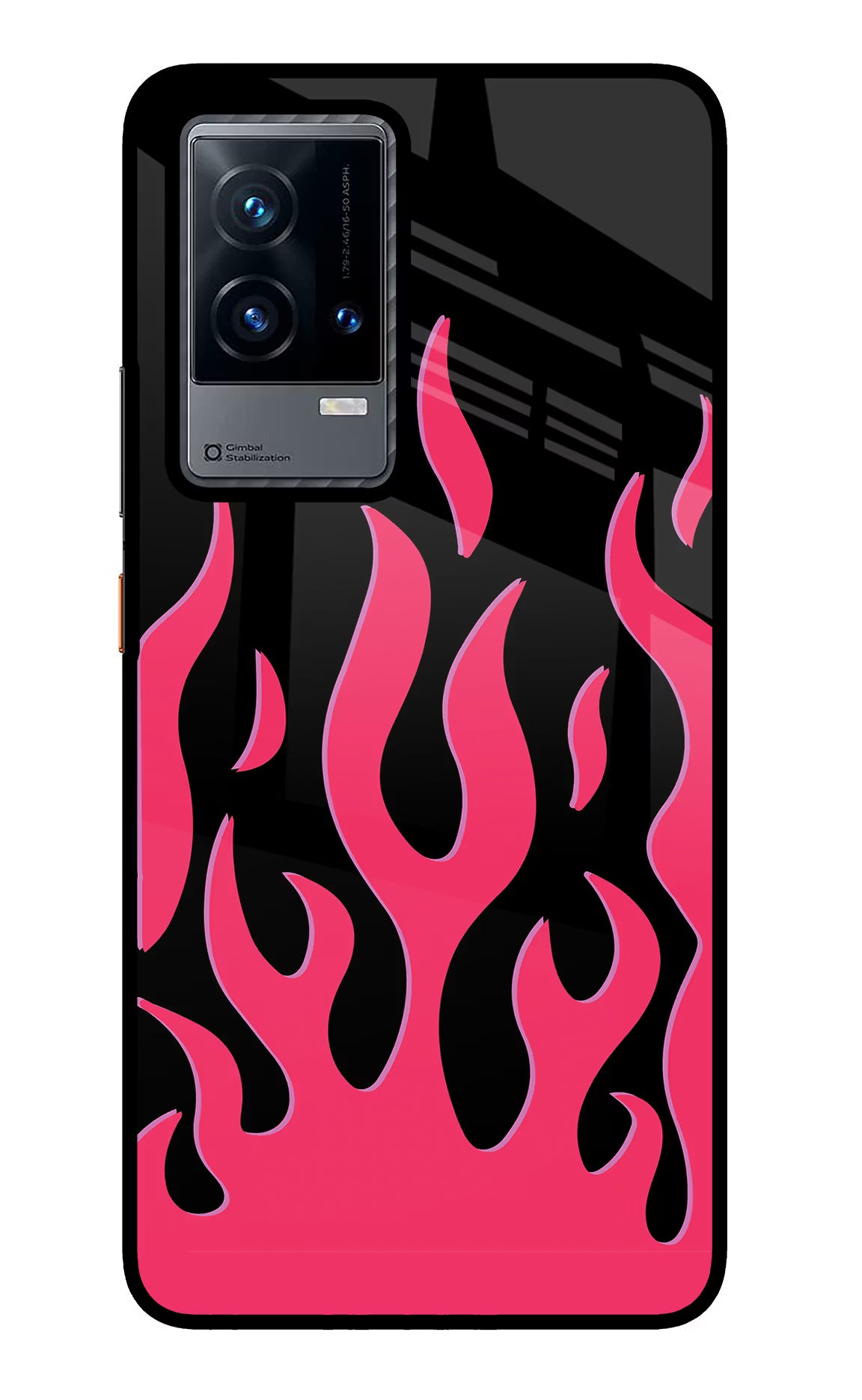 Fire Flames iQOO 9 5G Glass Case Back Cover by Casekaro