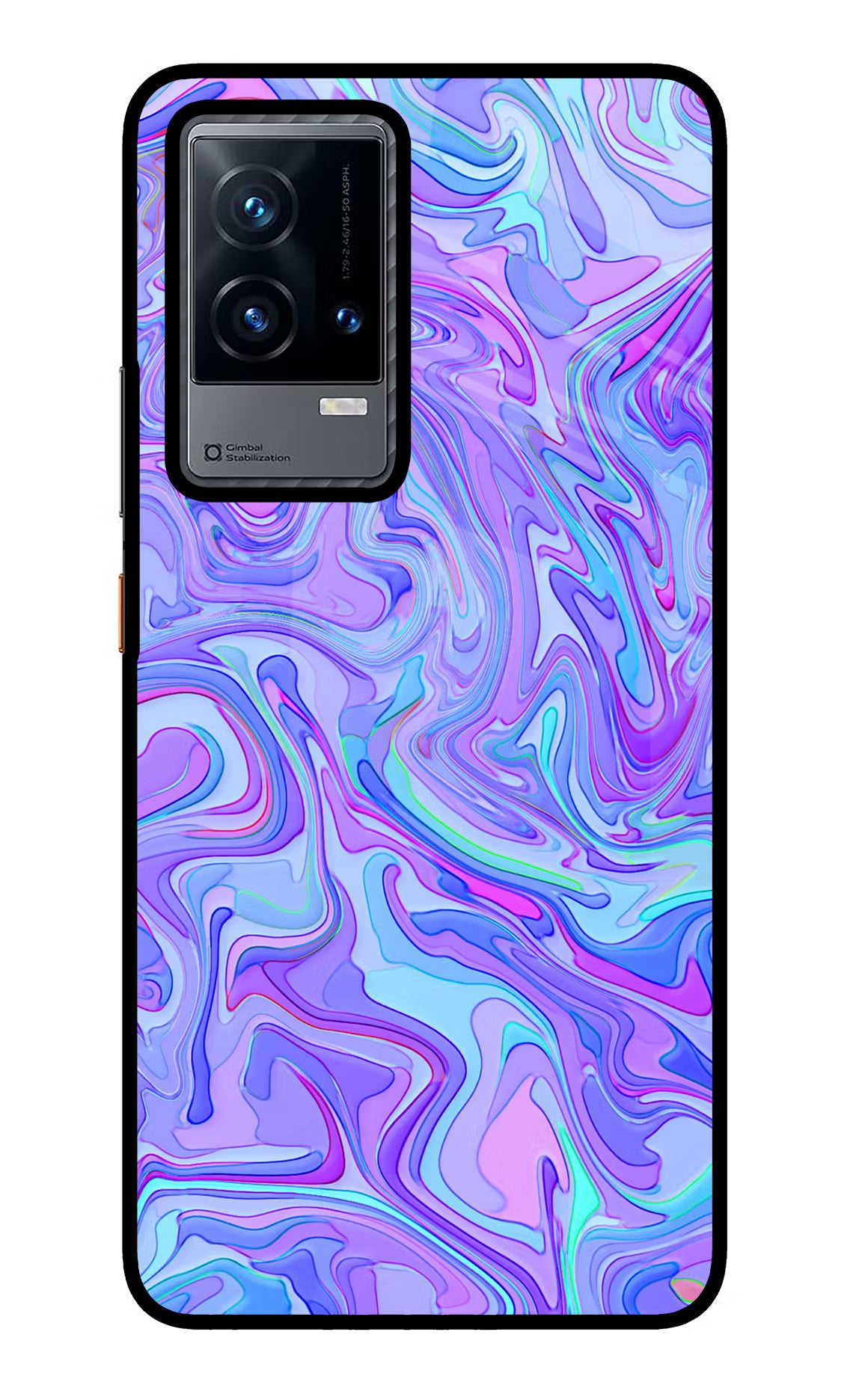 Glitter iQOO 9 5G Glass Case Back Cover by Casekaro