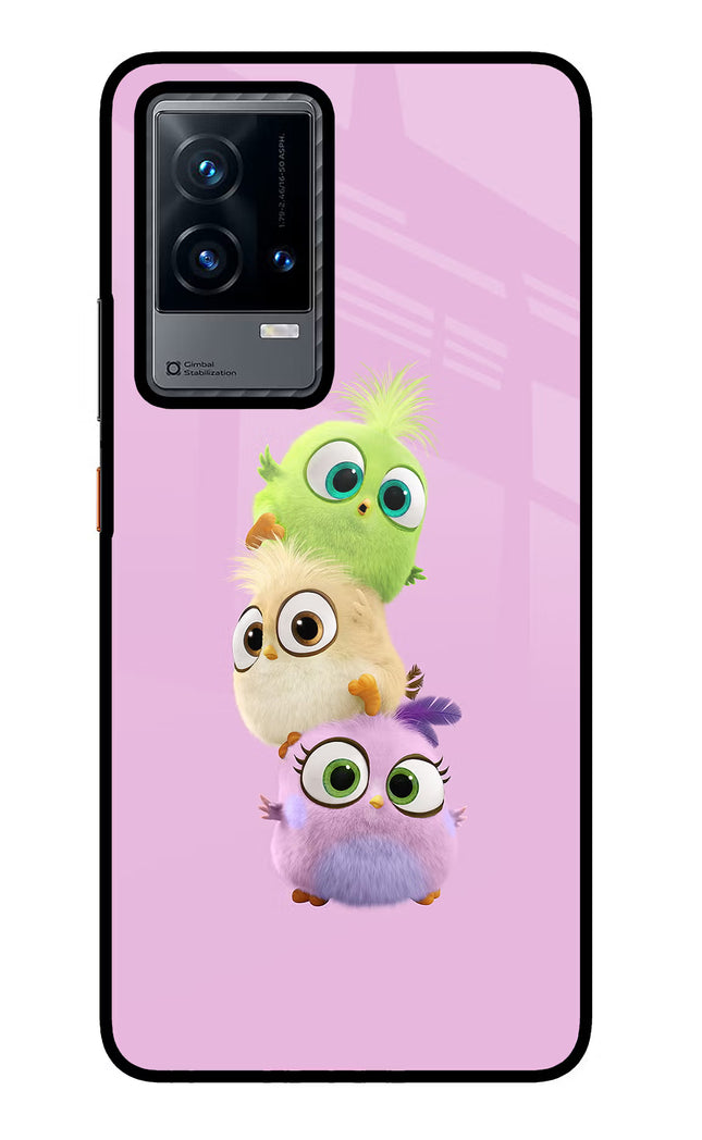 Cute Little Birds iQOO 9 5G Glass Case Back Cover by Casekaro