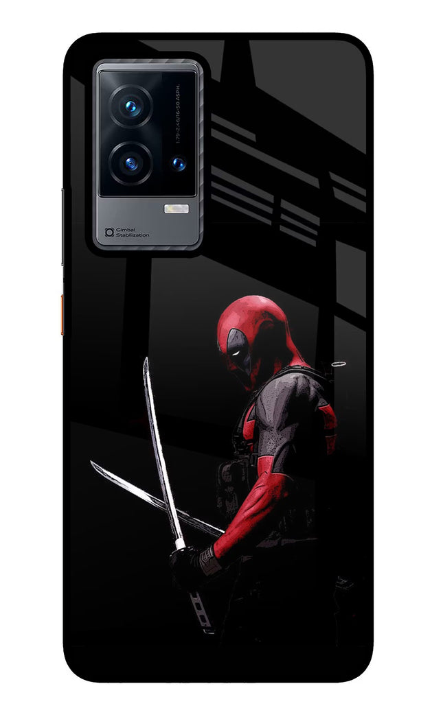 Deadpool iQOO 9 5G Glass Case Back Cover by Casekaro