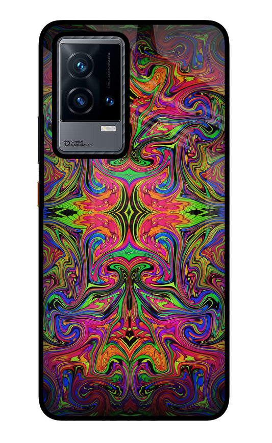 Psychedelic Art iQOO 9 5G Glass Case