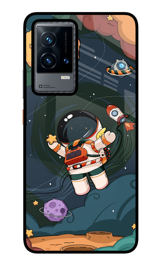 Cartoon Astronaut iQOO 9 5G Glass Case