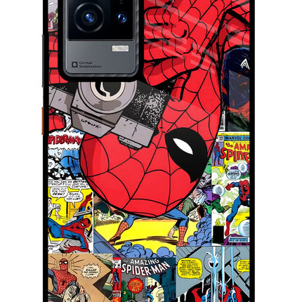 Spider Man iQOO 9 5G Glass Case Back Cover by Casekaro