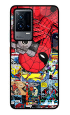 Spider Man iQOO 9 5G Glass Case Back Cover by Casekaro