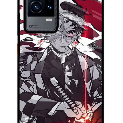 Demon Slayer iQOO 9 5G Glass Case Back Cover by Casekaro