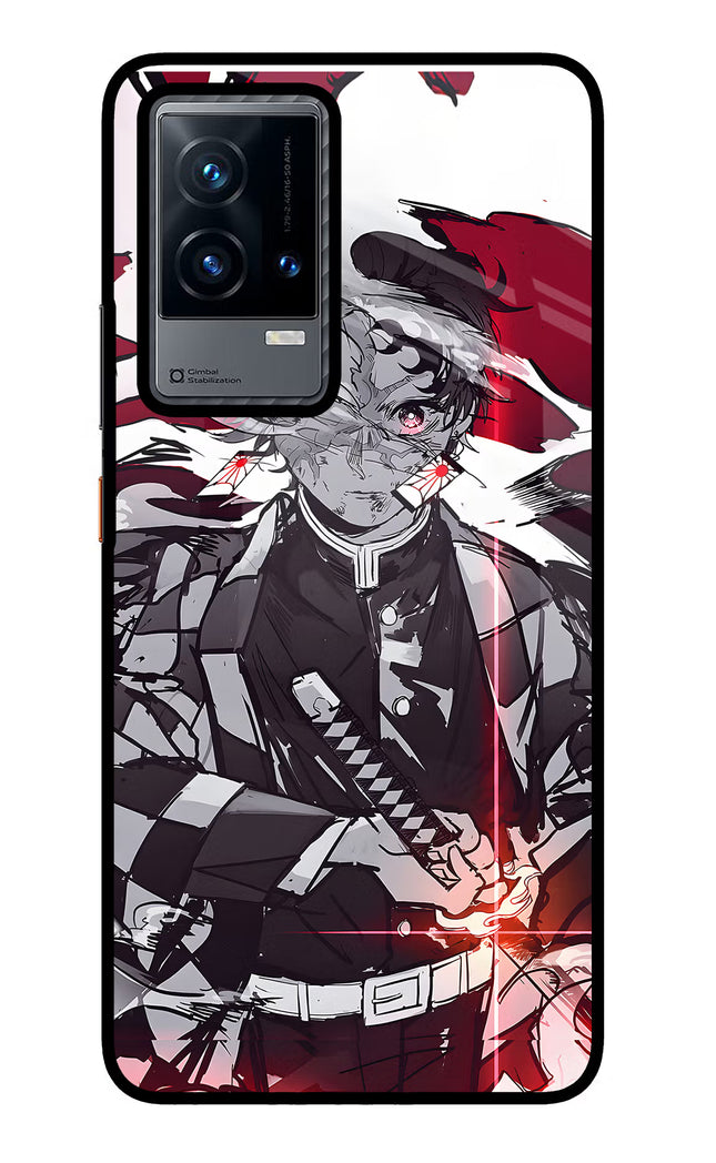 Demon Slayer iQOO 9 5G Glass Case Back Cover by Casekaro