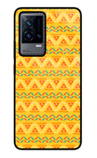 Tribal Pattern iQOO 9 5G Glass Case Back Cover by Casekaro
