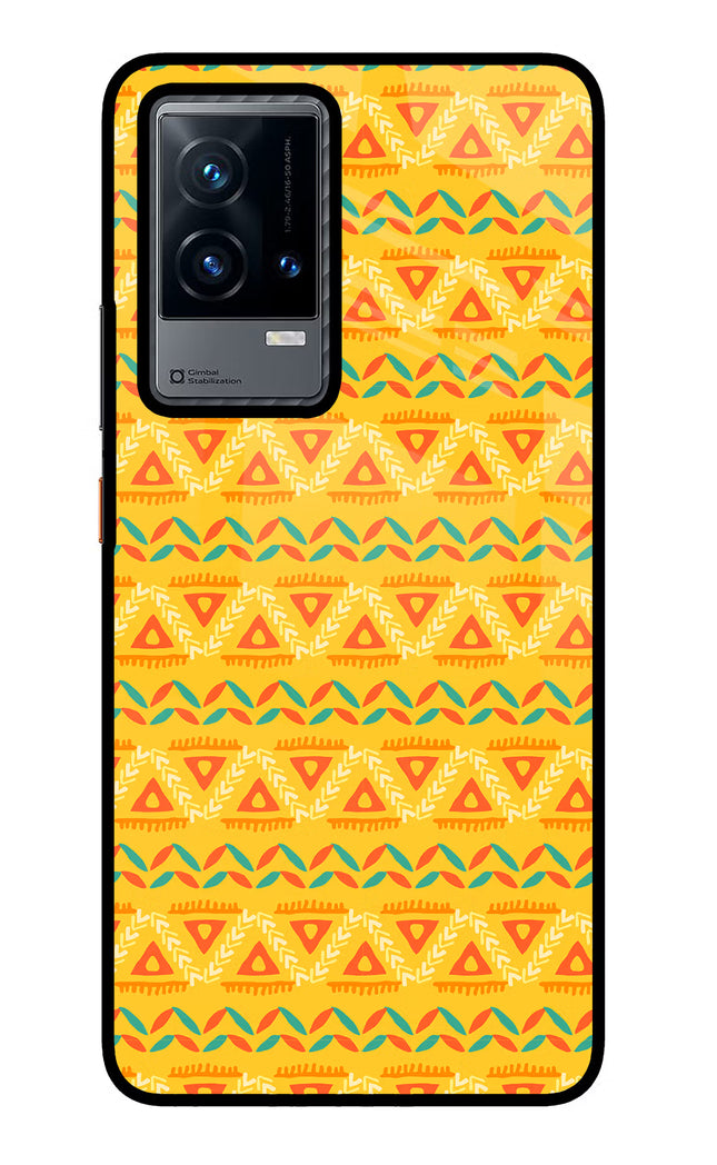 Tribal Pattern iQOO 9 5G Glass Case Back Cover by Casekaro