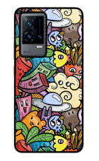 Veggie Doodle iQOO 9 5G Glass Case