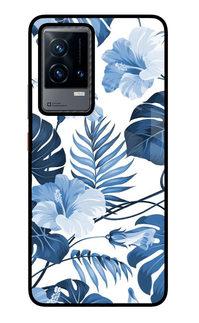 Fabric Art iQOO 9 5G Glass Case Back Cover by Casekaro