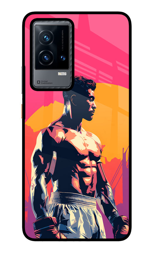 Sunset Warrior (AI Generated) iQOO 9 5G Glass Case