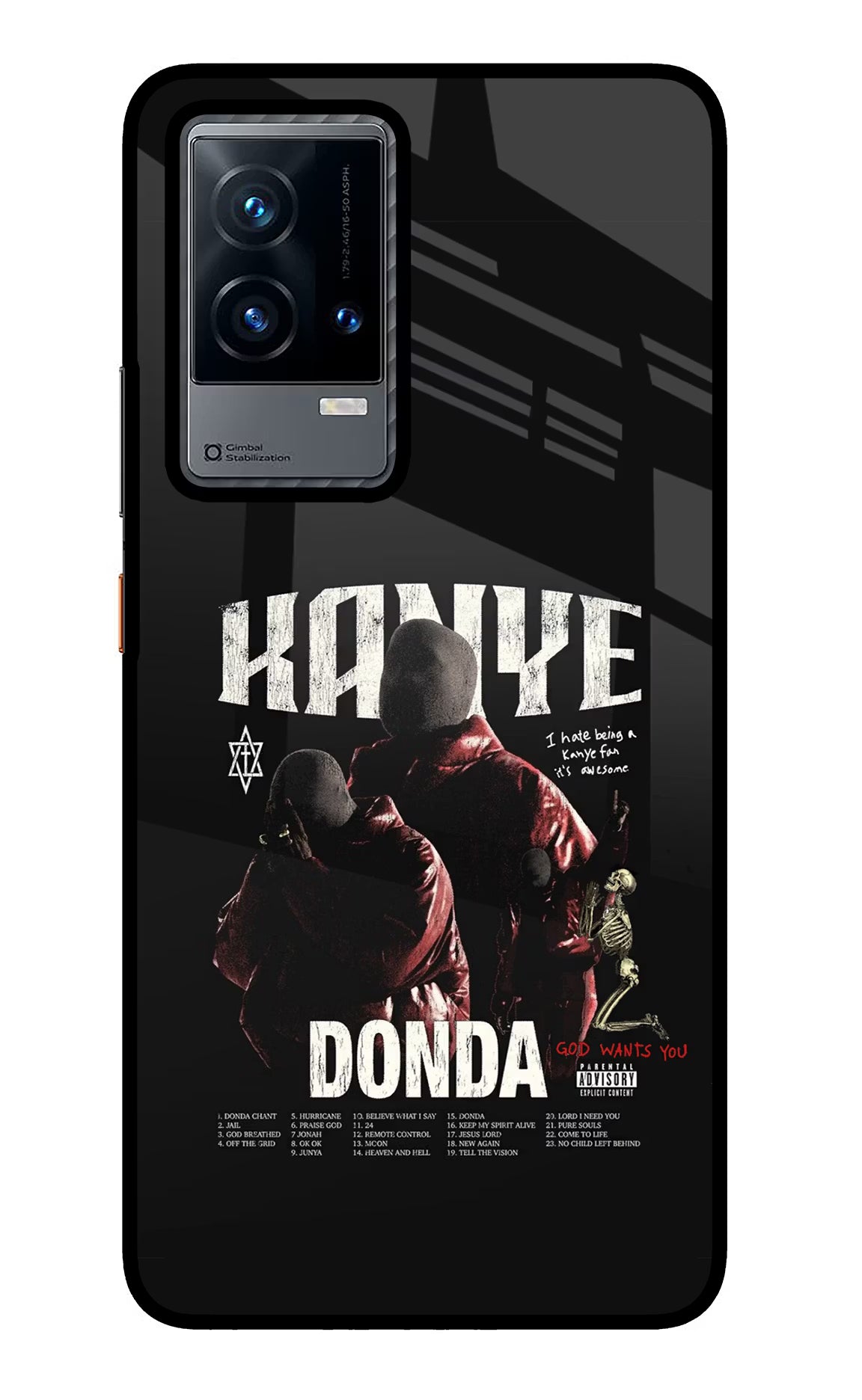 Donda Kanye West iQOO 9 5G Glass Case Back Cover by Casekaro