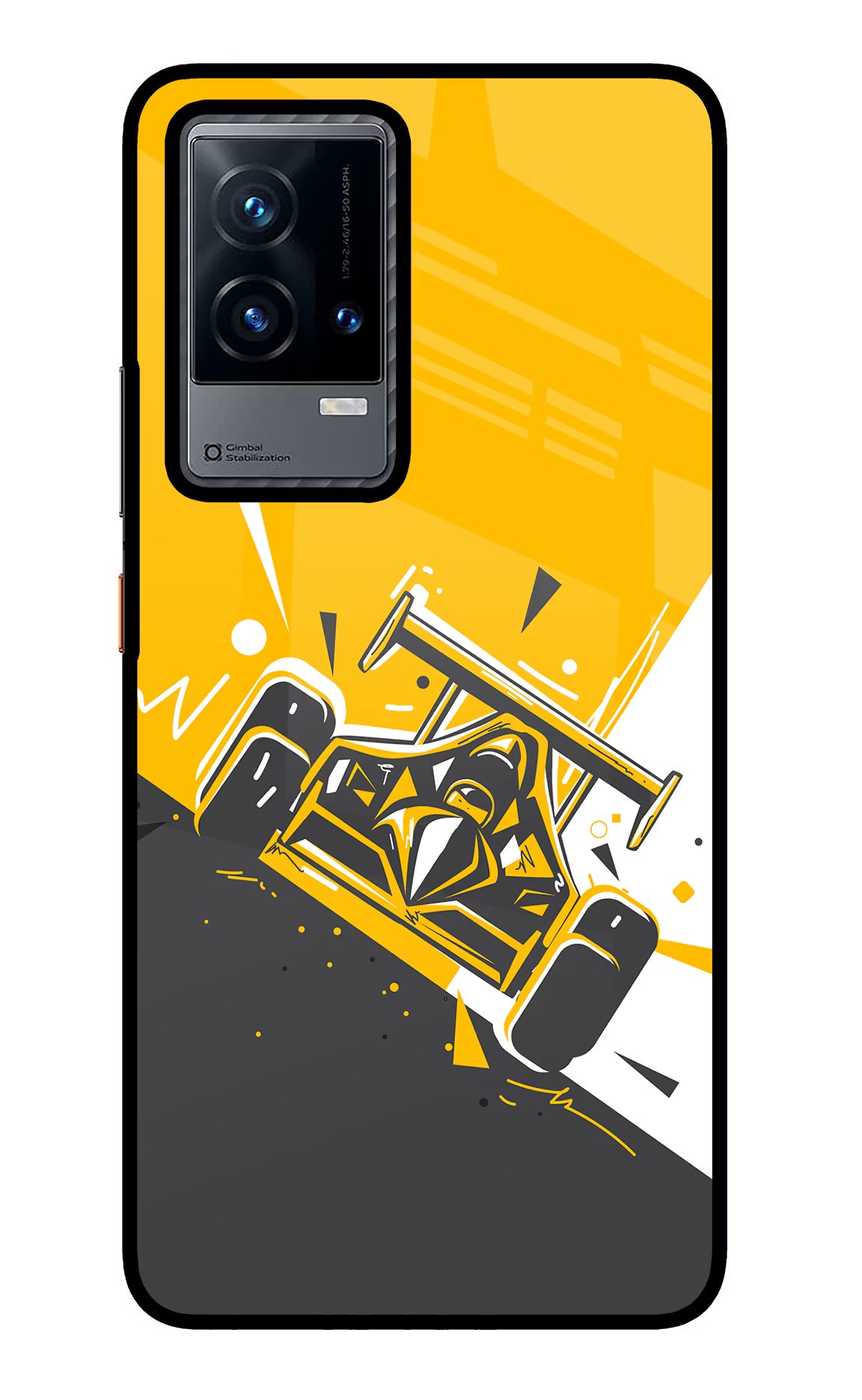 Track King iQOO 9 5G Glass Case Back Cover by Casekaro