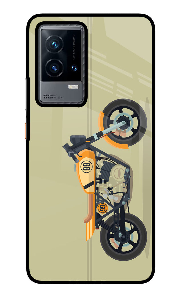 Vertical Speedster iQOO 9 5G Glass Case Back Cover by Casekaro