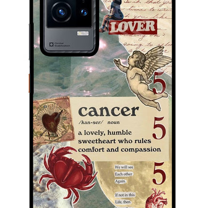 Cancer Zodiac iQOO 9 5G Glass Case Back Cover by Casekaro