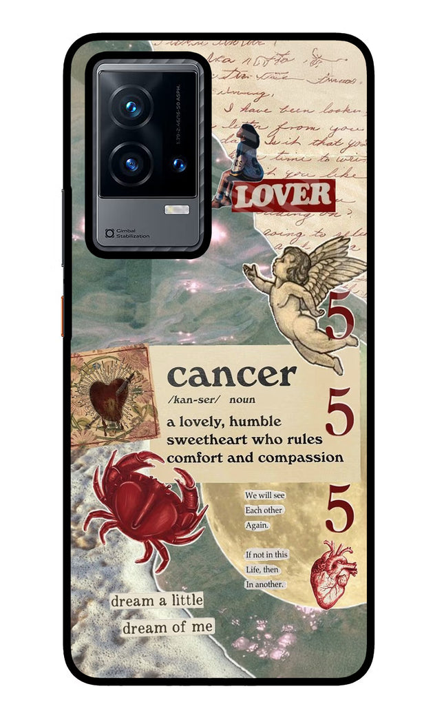 Cancer Zodiac iQOO 9 5G Glass Case Back Cover by Casekaro