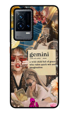Gemini Zodiac iQOO 9 5G Glass Case Back Cover by Casekaro