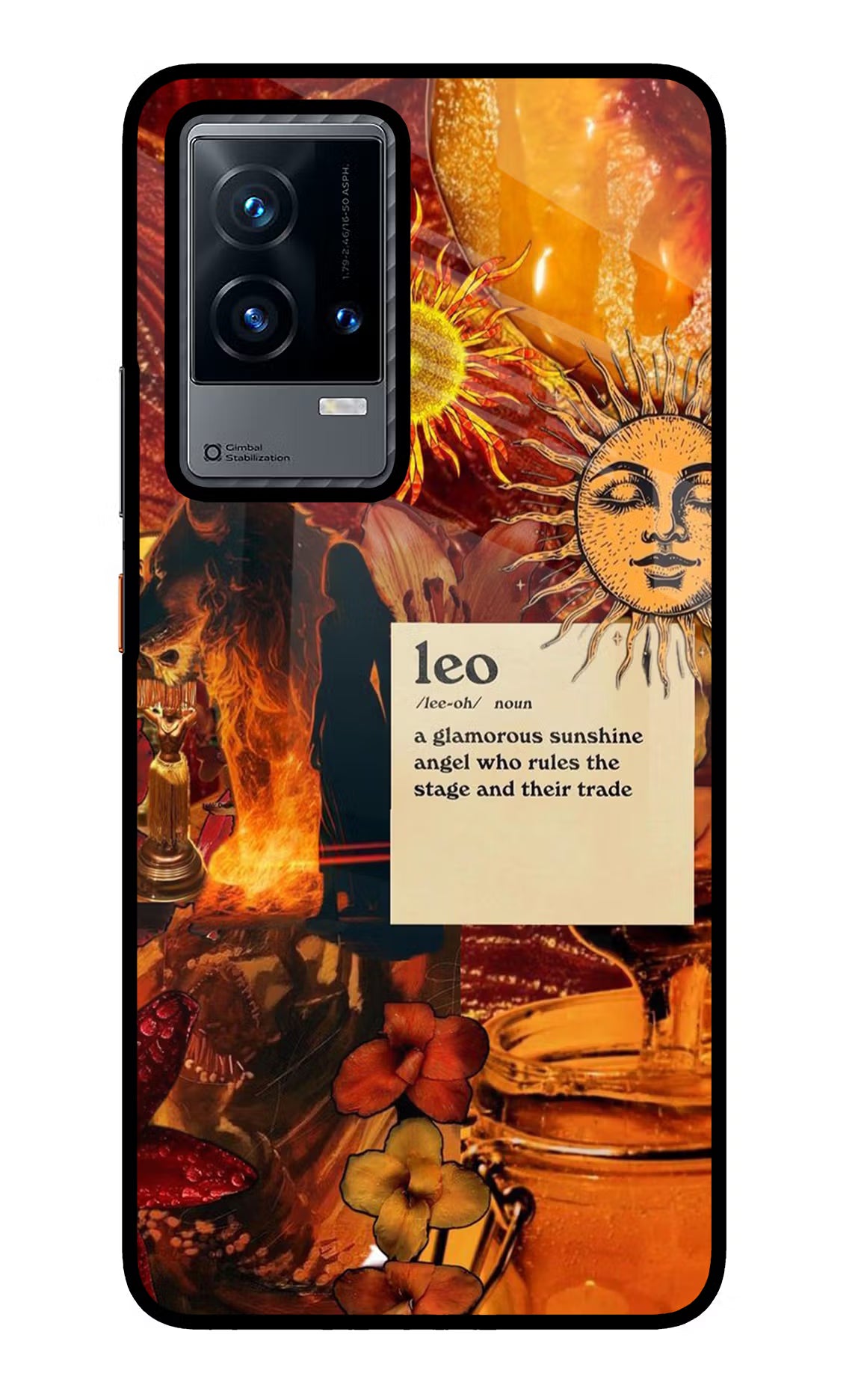 Leo Zodiac iQOO 9 5G Glass Case Back Cover by Casekaro