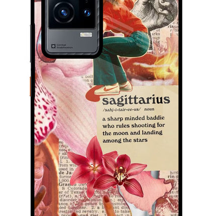 Sagittarius Zodiac iQOO 9 5G Glass Case Back Cover by Casekaro