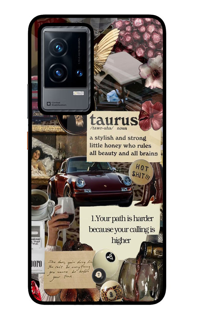 Taurus Zodiac iQOO 9 5G Glass Case Back Cover by Casekaro