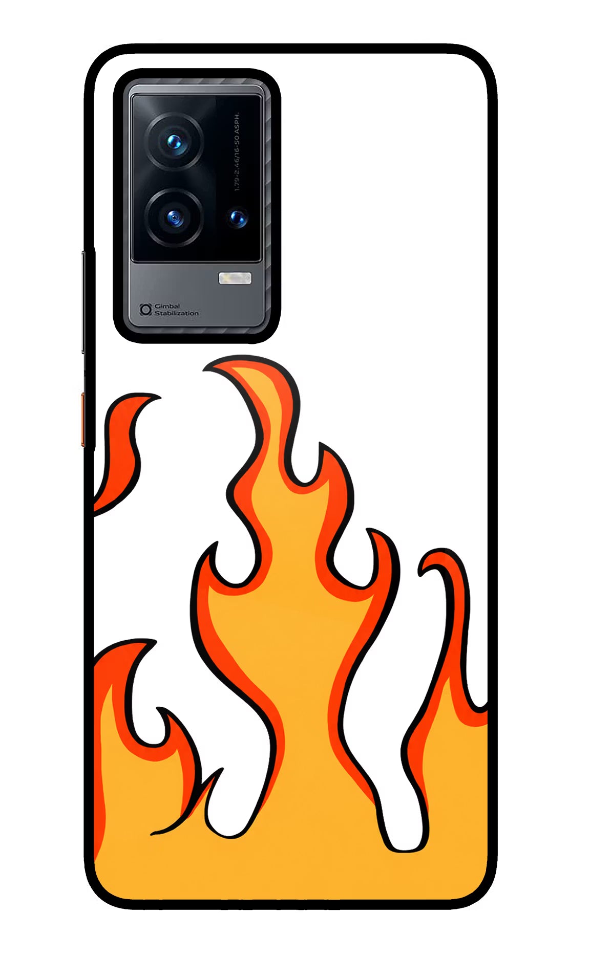 Fired Up – White iQOO 9 5G Glass Case Back Cover by Casekaro