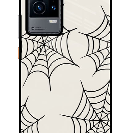 Spider Web iQOO 9 5G Glass Case Back Cover by Casekaro