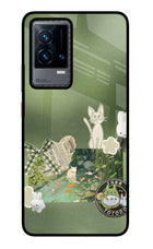 Aesthetic anime iQOO 9 5G Glass Case Back Cover by Casekaro