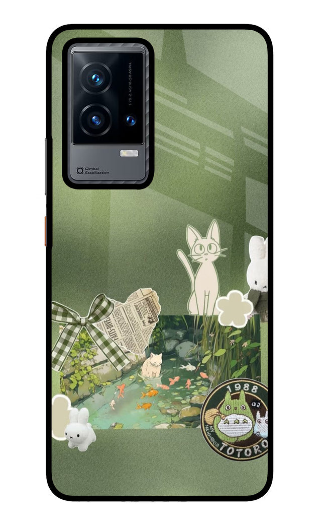 Aesthetic anime iQOO 9 5G Glass Case Back Cover by Casekaro
