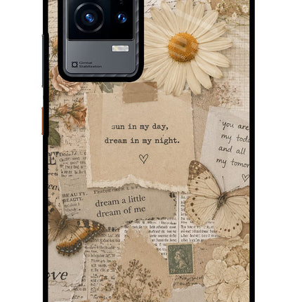 Vintage case iQOO 9 5G Glass Case Back Cover by Casekaro