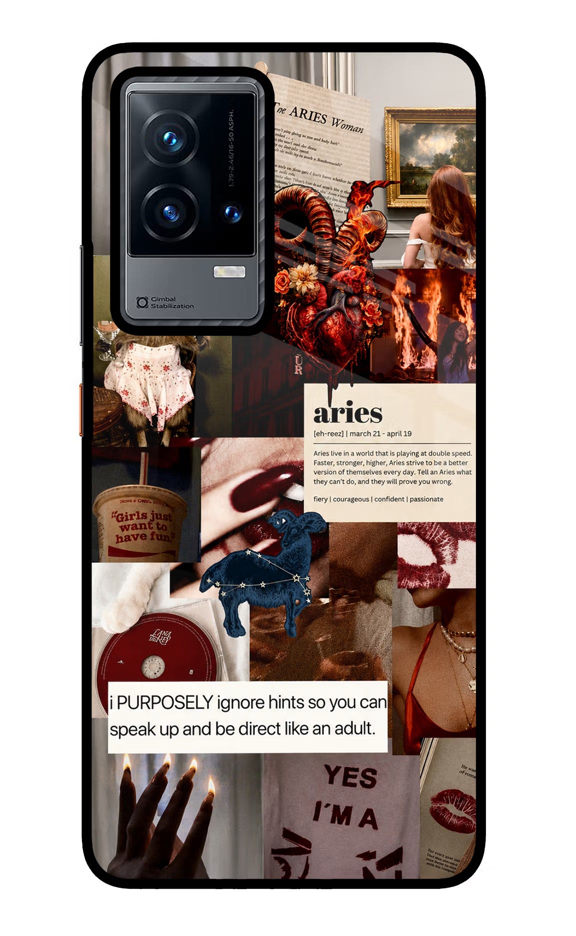 Zodiac Aries iQOO 9 5G Glass Case