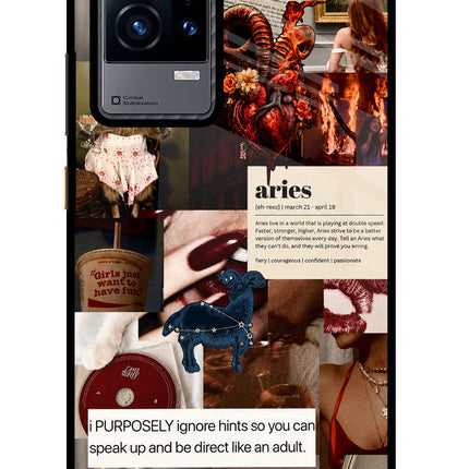 Zodiac Aries iQOO 9 5G Glass Case Back Cover by Casekaro