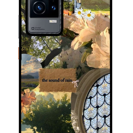 Rain iQOO 9 5G Glass Case Back Cover by Casekaro