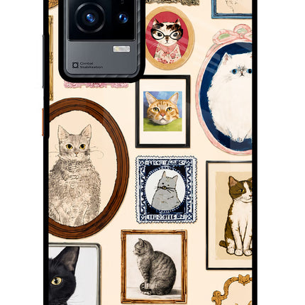 Mirror Cats iQOO 9 5G Glass Case Back Cover by Casekaro