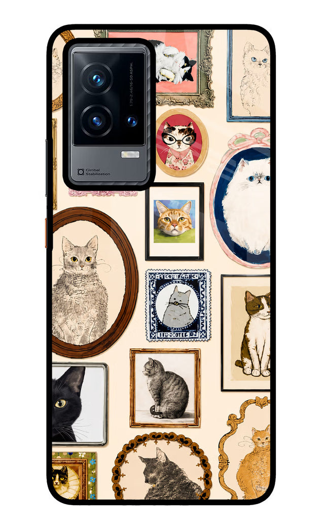 Mirror Cats iQOO 9 5G Glass Case Back Cover by Casekaro