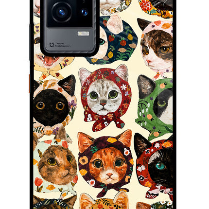 Cool Cat iQOO 9 5G Glass Case Back Cover by Casekaro