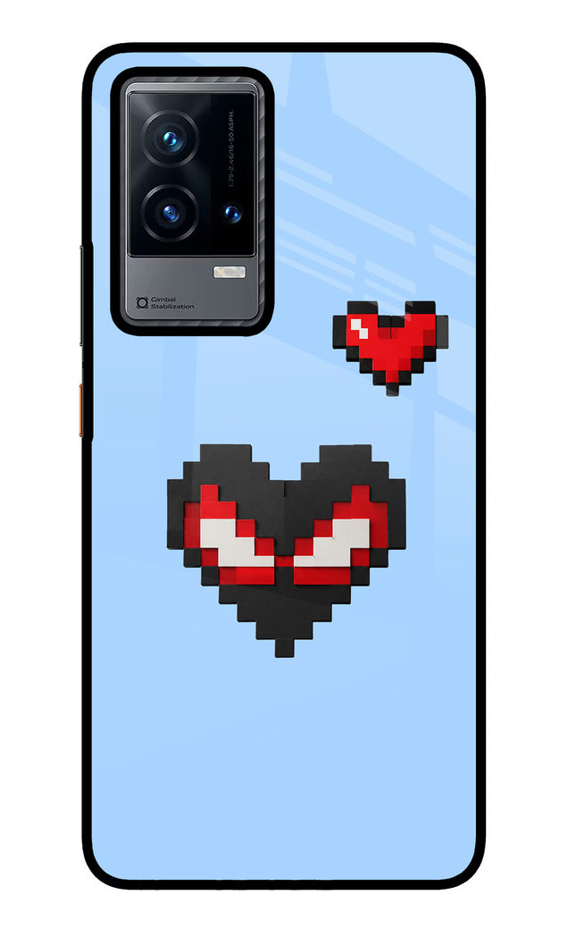 Peter Heart iQOO 9 5G Glass Case Back Cover by Casekaro