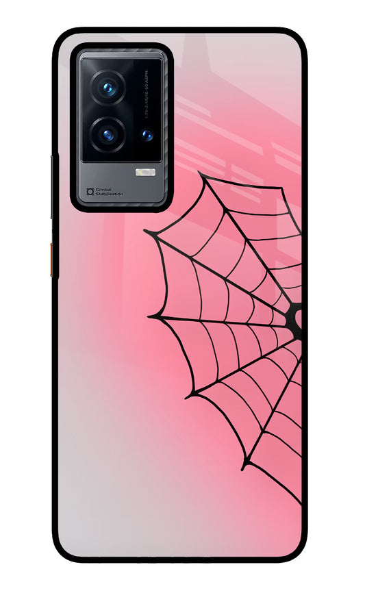 Pink Web iQOO 9 5G Glass Case